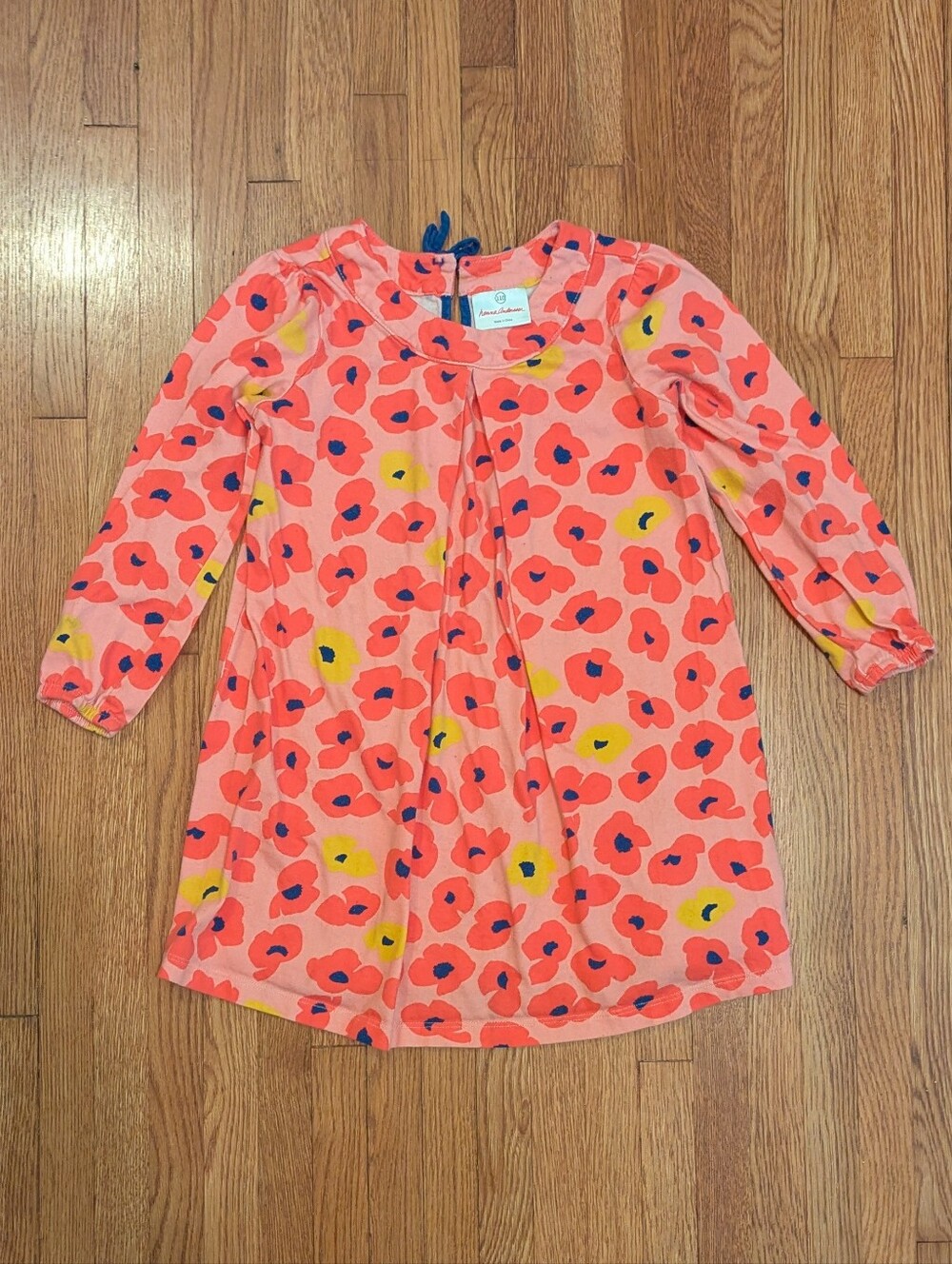 Hanna Andersson Coral Floral Long-Sleeve Dress